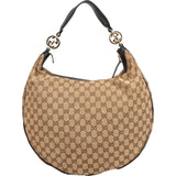 Gucci Monogram GG Canvas Interlocking G Hobo Shoulder Bag