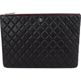 Chanel Quilted Lambskin CC Clutch Bag