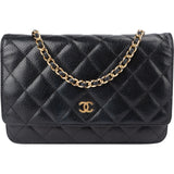 Chanel Quilted Caviar Leather Wallet On Chain Crossbody Bag