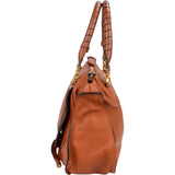 Chloé Grained Calfskin Marcie Satchel Handbag