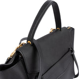 Céline Black Grained Leather Belt Handbag