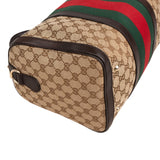 Gucci Monogram GG Canvas  Web Boston Bag Handbag