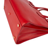 Yves Saint Laurent Red Calfskin Leather Sac de Jour Handbag