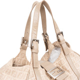 Fendi Monogram Zucca Baguette Buckle Shoulder Bag