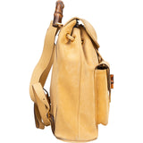 Gucci Suede Bamboo Drawstring Backpack
