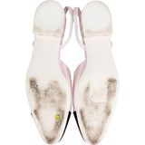 Chanel Multicolor Leather Striped Fabric Cap Toe Slingbacks Shoes (36)