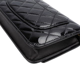 Chanel Quilted Patent Leather 2.55 Wallet On Chain Crossbody Bag