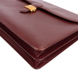Cartier Bordeaux Leather Briefcase Porte Documents Handbag
