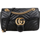 Gucci Chevron Matelassé Leather GG Marmont Medium Crossbody Bag