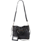 Balenciaga Black Arena Leather City Tote Handbag