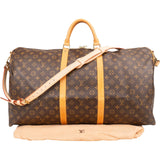 Louis Vuitton Monogram Canvas Keepall 60 Bandoulière Travel Bag