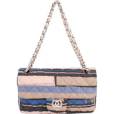 Chanel Quilted Cotton Single Flap Shoulder Bag