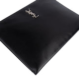 Saint Laurent Black Leather Clutch