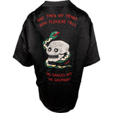 Gucci Black Satin Embroidered Wordsworth Skull Snake Bowling Shirt (IT54)
