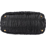 Prada Black Matelassé Nappa Leather Gaufre Shoulder Bag