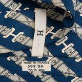 Hermès H Belt Pattern Silk Tie Krawatte