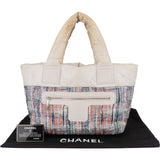 Chanel Nylon Tweed Look Coco Cocoon Tote Handbag