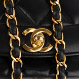 Chanel Quilted Lambskin 24K Gold Diana Single Flap Crossbody Bag