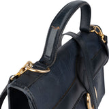 Christian Dior Navy Vintage Monogram Canvas Top Handle Handbag