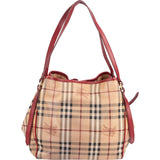 Burberry Haymarket Check Tote Shoulder Bag