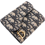 Christian Dior Oblique Jacquard Monogram Saddle Wallet