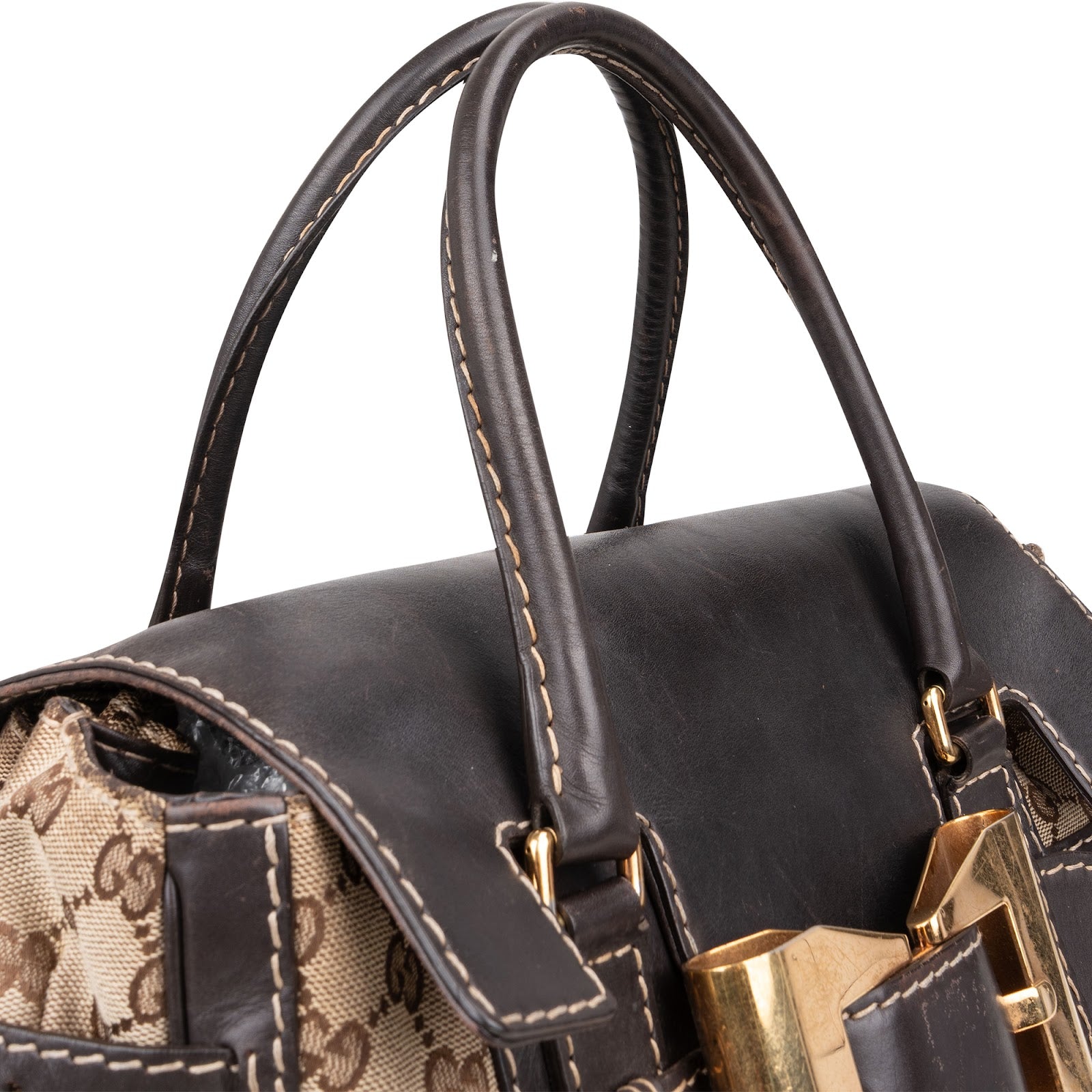 Gucci GG Monogram Hysteria Top Handle Handbag - vintageandkickz