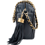 Chanel Quilted Lambskin Tassel Camera Crossbody Bag