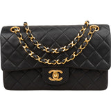 Chanel Quilted Lambskin 24K Small Double Flap Shoulder Bag