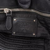 Prada Black Nappa Leather Ruched Tote Handbag