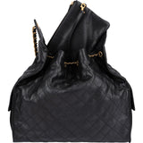 Chanel 25 Quilted Caviar Leather CC Drawstring Shoulder Bag