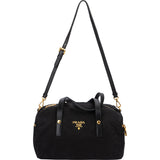 Prada Black Tessuto Bauletto Handbag