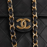 Chanel Quilted Lambskin 24K Gold Single Flap Shoulder Bag