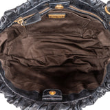 Miu Miu Vitello Lux Leather Gathered Tote Handbag