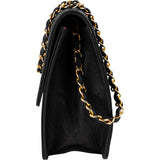 Chanel Quilted Lambskin 24K Gold Single Flap Shoulder Bag