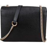 Gucci Black Leather Interlocking GG Crossbody Bag