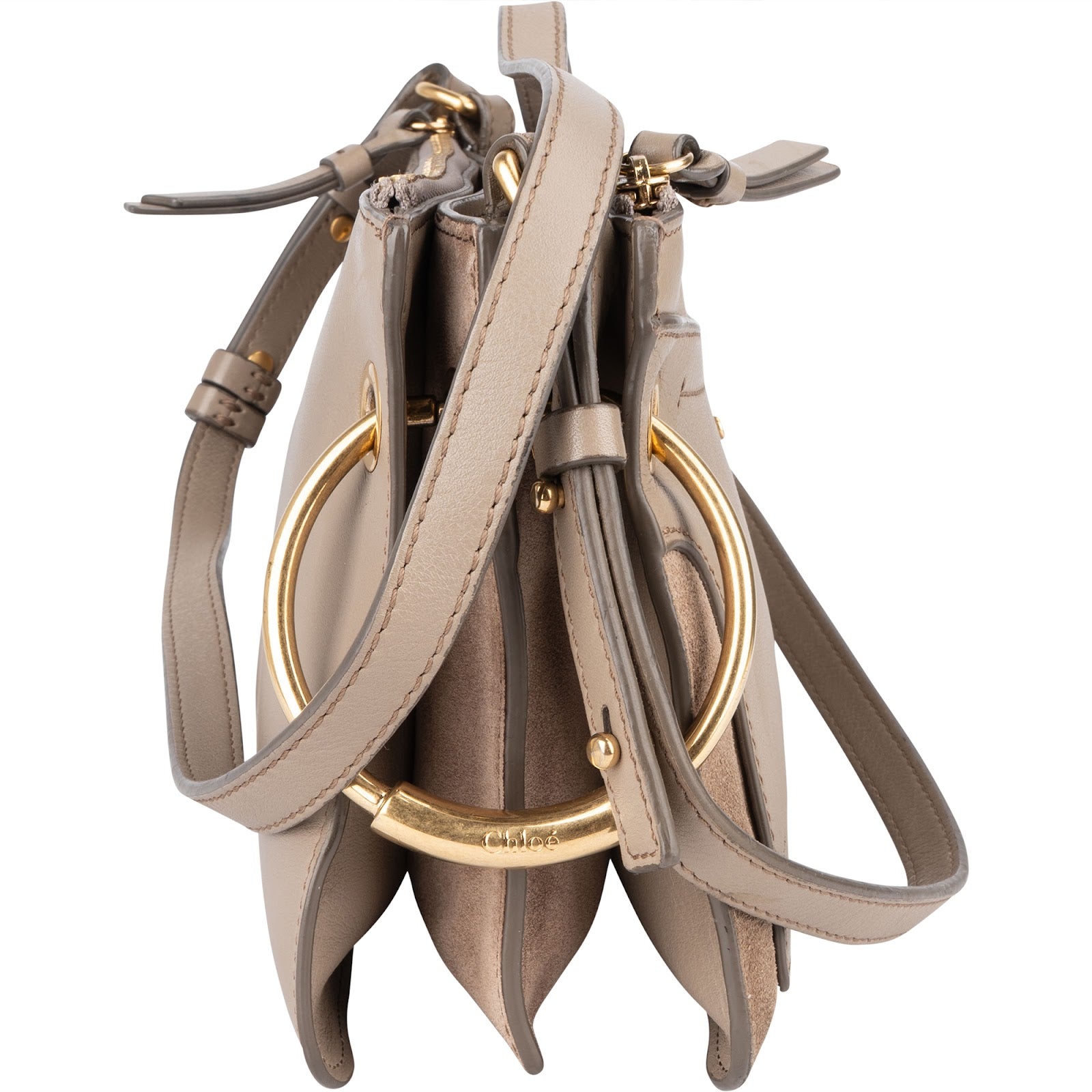 Chloé Leather and Suede Roy Crossbody Bag - vintageandkickz