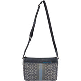 Coach Monogram Signature Mens Thompson Varsity Stripe Crossbody Bag