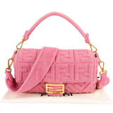 Fendi Limited Pink Terry Cloth Baguette Handbag