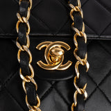 Chanel Quilted Lambskin 24K Gold Single Flap Crossbody Bag