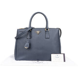Prada Blue Saffiano Leather Galleria Handbag