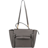Celine Grey Leather Grained Calfskin Belt Handbag