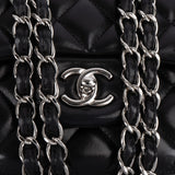 Chanel Quilted Lambskin Jumbo Double Flap Crossbody Bag