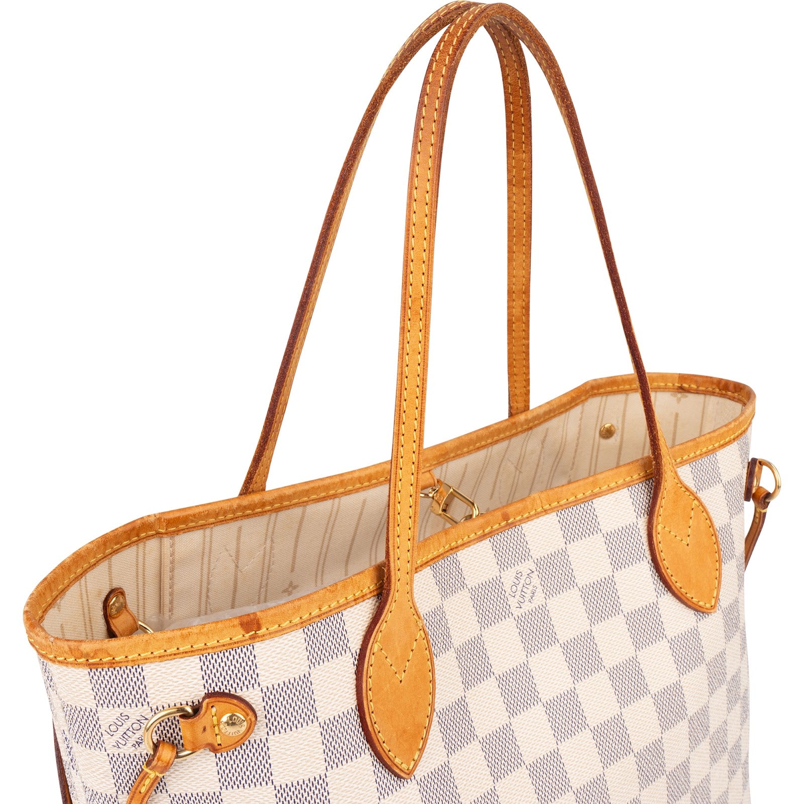 [🔄️B08 / F26] Louis Vuitton Monogram Damier Azur Canvas Neverfull MM Shoulder Bag - vintageandkickz