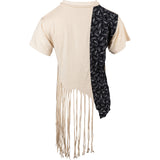 Loewe Cream Wool Anagram Emblem Fringed T-Shirt Top (S)