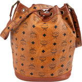 MCM Monogram Visetos Drawstring Bucket Crossbody Bag