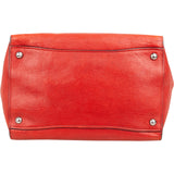 Prada Glaced Grained Leather Double Zip Tote Shopper Handbag