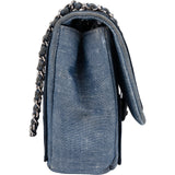 Chanel Quilted Denim Medium Single Flap Crossbody Bag