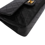 Chanel Quilted Lambskin Medium 24K Gold Double Flap Shoulder Bag