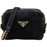 Prada Suede Small Camera Shoulder Bag
