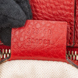 Gucci Grained Leather Bamboo Handle Tote Handbag